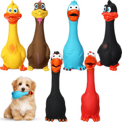 Suilung Christmas latex squeaky duck toy pack for engaging play and reducing boredom.