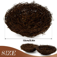 Sukh 15 cm bird nest pair on display for garden decor