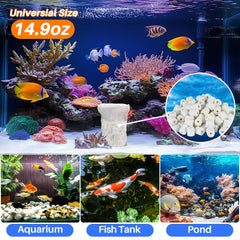 Sukh bio ceramic media balls trap debris in ponds for cleaner water.