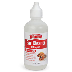 Sulfodene ear cleaner bottle for routine pet ear care.