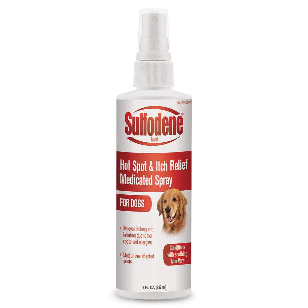 Sulfodene hot-spot-spray-bottle-8oz shows quick itch relief for dogs