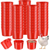 Sumind red cage cups provide durable cage feeding for birds.