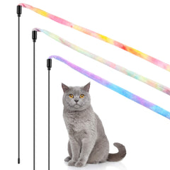 Sumind cat wand teaser 3 styles setup shows indoor exercise for curious cats