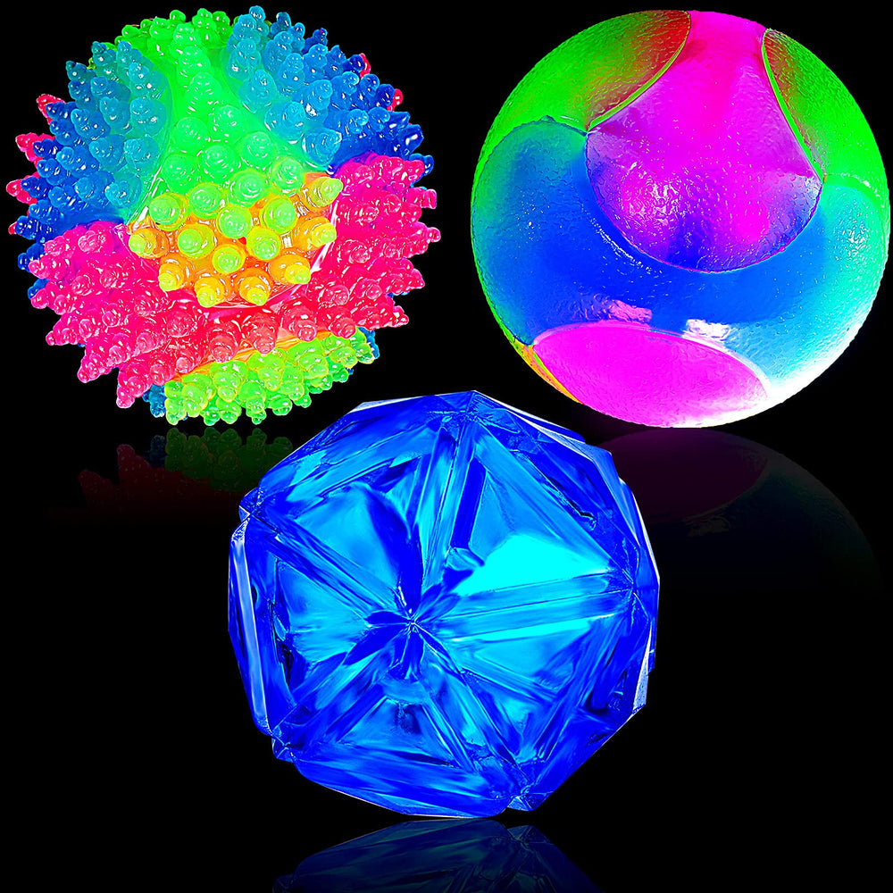 Sumind dog ball rhombus glow for nighttime fetch and play