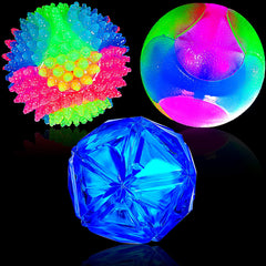 Sumind dog ball rhombus glow for nighttime fetch and play