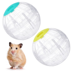 Sumind hamster ball blue-yellow close-up shows safe, lightweight value for small pets