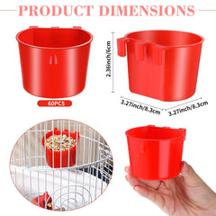 Sumind hanging feeder with back hook for easy attachment to cages.