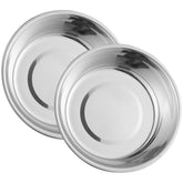 Summark raised cat bowl set with two shallow bowls for comfortable dining.