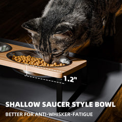Summark whisker-friendly stainless steel bowls minimize whisker contact during meals