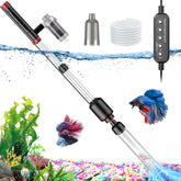 Suness Aquarium Vacuum front view shows compact design for simple setup and quick cleaning.