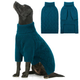 SUNFURA blue x-large dog sweater pullover for warm, easy wear.