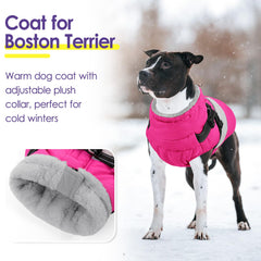 SUNFURA dog coat waterproof fleece-inside highlights plush warmth on cold days.