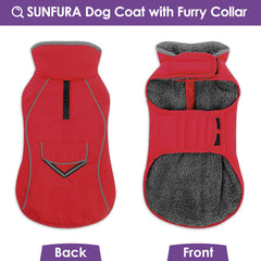 SUNFURA dog coat back pocket for snacks on outdoor adventures