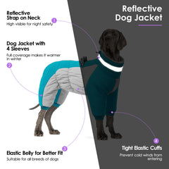 SUNFURA windproof snowsuit with legs demonstrating full leg coverage against wind.