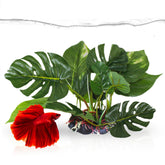 SunGrow 6-inch realistic aquarium plant with lifelike texture for natural decor.