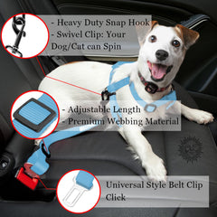 SunGrow adjustable-length seatbelt demonstrates length from 19 to 31 inches