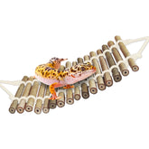 SunGrow bamboo gecko bridge in habitat enables climbing and space saving.