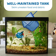 SunGrow Betta Net uses soft nylon mesh to minimize snag risk during transfers.