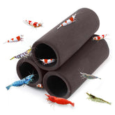 SunGrow Betta & Shrimp ceramic shelters assembly showing interlinked hiding spaces for shrimp and fry