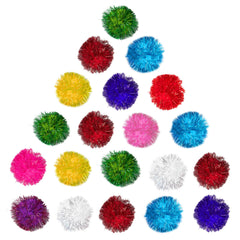 SunGrow Cat Pom Pom Ball 20-piece pack, inviting curiosity and batting play