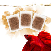 SunGrow Catappa Bags packaging close-up for easy, mess-free betta care