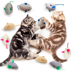 SunGrow Catnip Mice soft plush cover offers cozy indoor play.