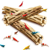 SunGrow Cholla Wood 6-inch climbing logs enrich shrimp habitat and climbing fun.
