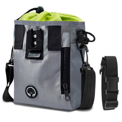 SunGrow Dog Travel Pouch exterior in gray for convenient outdoor training.