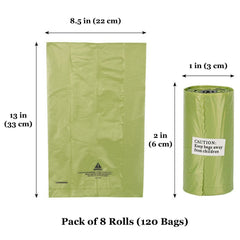 SunGrow poop bags being dispensed illustrating compatibility with standard dispensers for easy use.