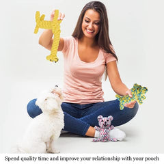 SunGrow teddy bear cotton rope toy for chewing and soothing teething.