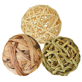 SunGrow rabbit chew ball seagrass weave for teething play
