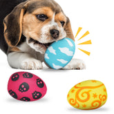 SunGrow Squeak Ball blue – high-visibility fetch toy for indoor play.