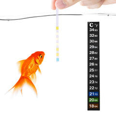 SunGrow sticker thermometer on tank glass for real-time temperature monitoring