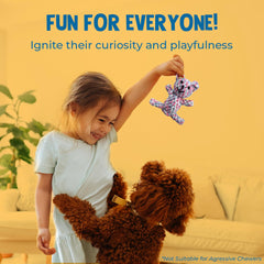 SunGrow Teddy Bear Puppy Teething Toy closeup of strong knotted rope for lasting chewing sessions.