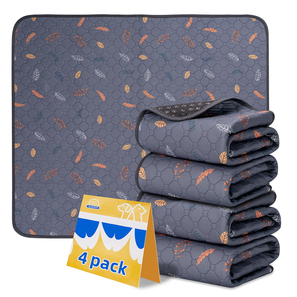 Sunheir pee pad leaves deep grey on floor for puppy training with leak protection.