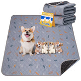 Sunheir two-pack extra-large dog pad on floor showing absorbent, leakproof protection.