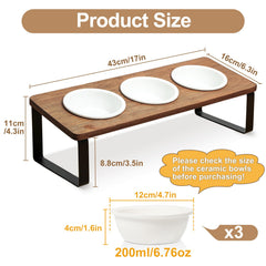 Sunhoo three ceramic bowls in brown are food-grade and easy to clean.