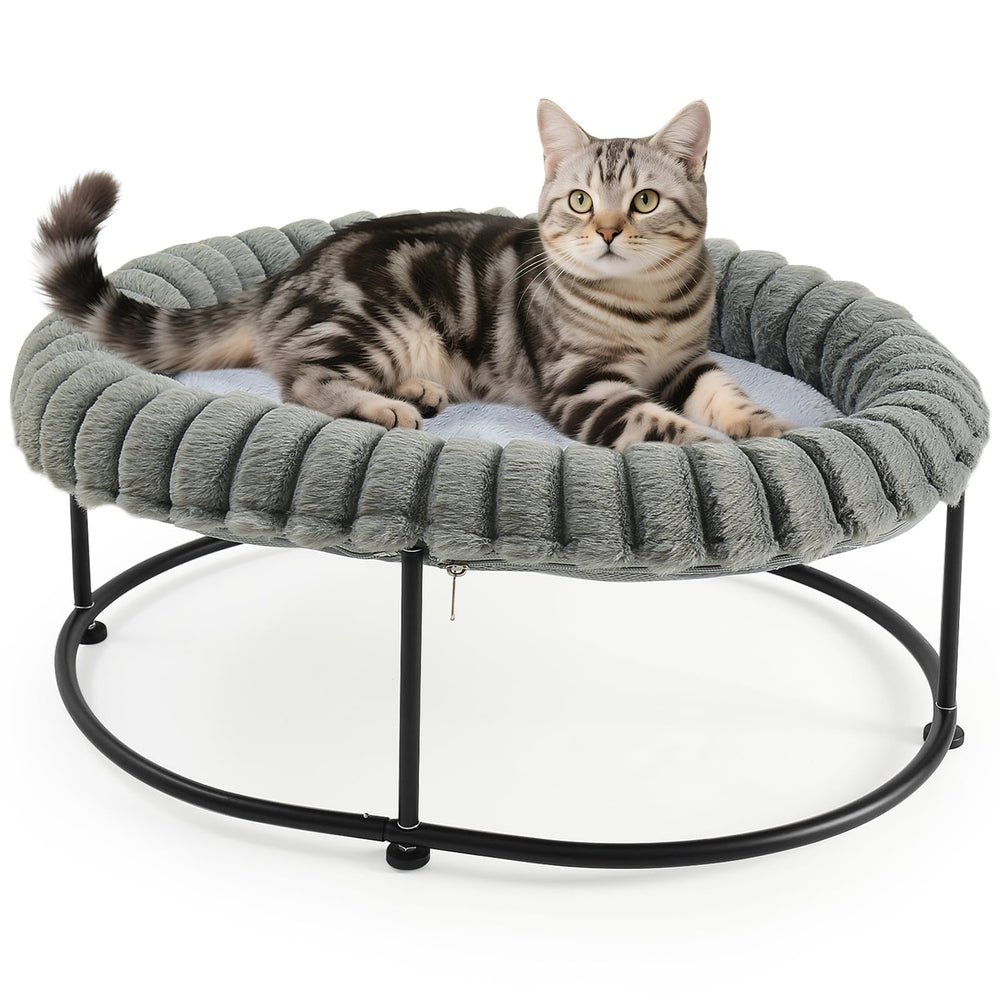 Sunhoo elevated cat bed assembly demonstrates quick setup and sturdy support for indoor cats.