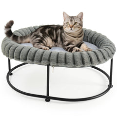 Sunhoo elevated cat bed assembly demonstrates quick setup and sturdy support for indoor cats.