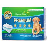Sunny Doggy pee pads 30x36 pack in box for easy training and protection.