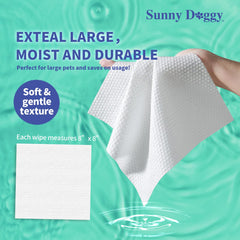 Sunny Doggy Pet Wipes flip-top design for easy access and moisture retention