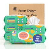 Sunny Doggy Pet Wipes pack front view for quick on-the-go cleaning