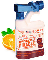 Sunny & Honey turf cleaner bottle shows long-lasting citrus scent for outdoor spaces.