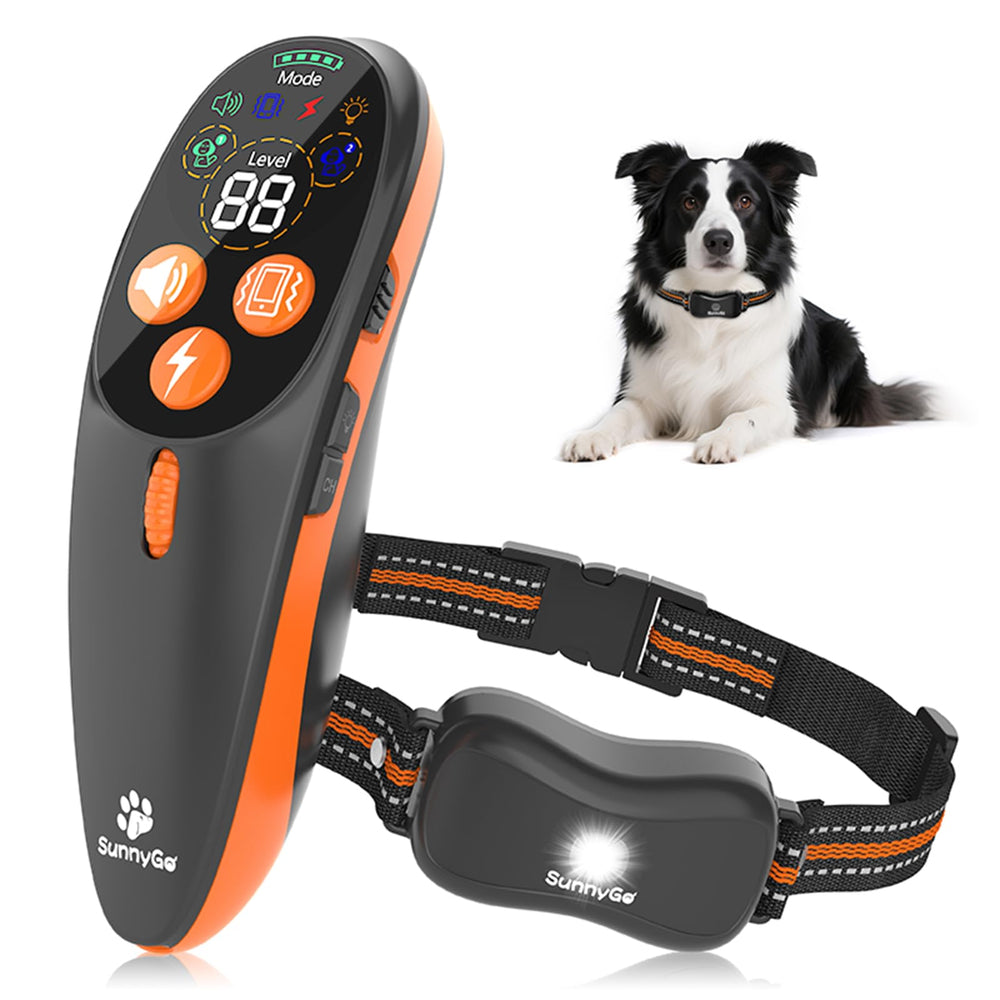 SunnyGo shock-collar with 3300ft remote for wide-range training
