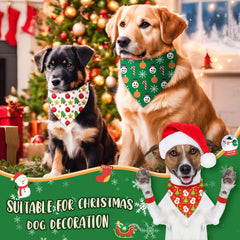 Sunnymove gingerbread and reindeer pattern bandana for festive outfits