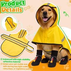 Sunnymove raincoat harness-opening demonstrates leash attachment without removing the coat