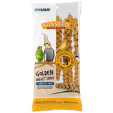 Sunseed Millet Spray 4oz packaging enabling enrichment for pet birds.
