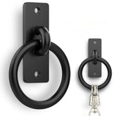 Sunset Valley Metalcraft horse tie ring closeup in solid steel for secure tethering.