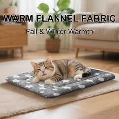SUNSHE dog bed mat with cool-side-twill-gray for breathable comfort on hot days.