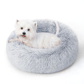 SunStyle Home calmed-dog-bed-plush-fabric offers cozy, secure sleep for pets.